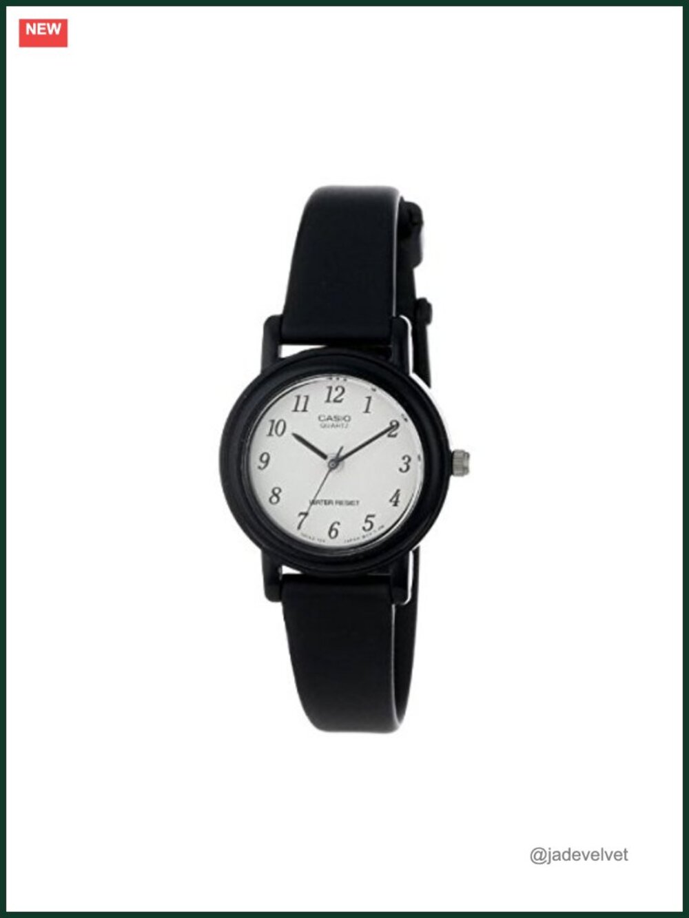 Casio Classic Round Analog Watch with White Dial and Resin Band